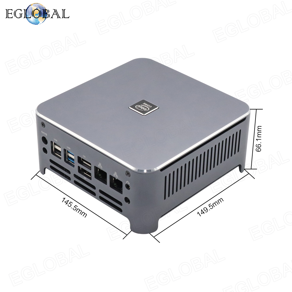 EGLOBAL NEW Core i9 10980HK i7 10750H Intel Mini PC 2 Lans Windows 10 2*DDR4 2*NVMe Gaming Computer DP HDMI Type-C 3x4K Display