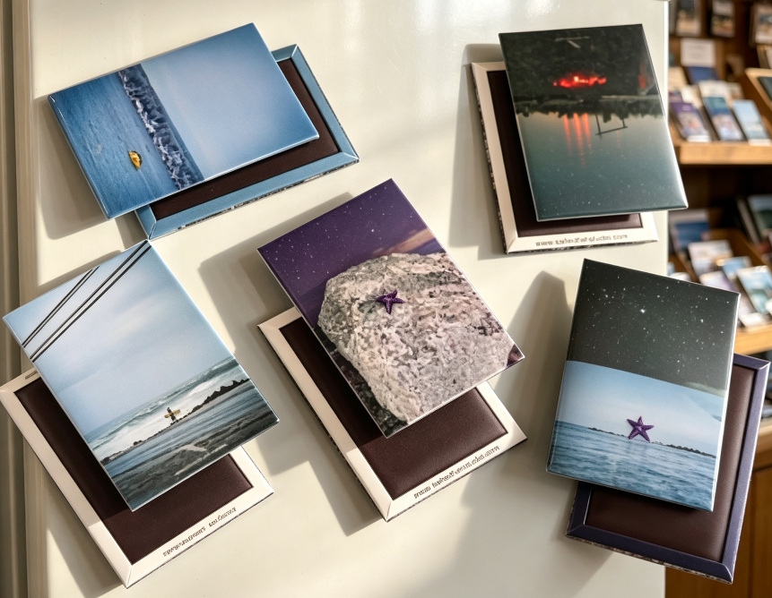 Custom scenery tin refrigerator magnet