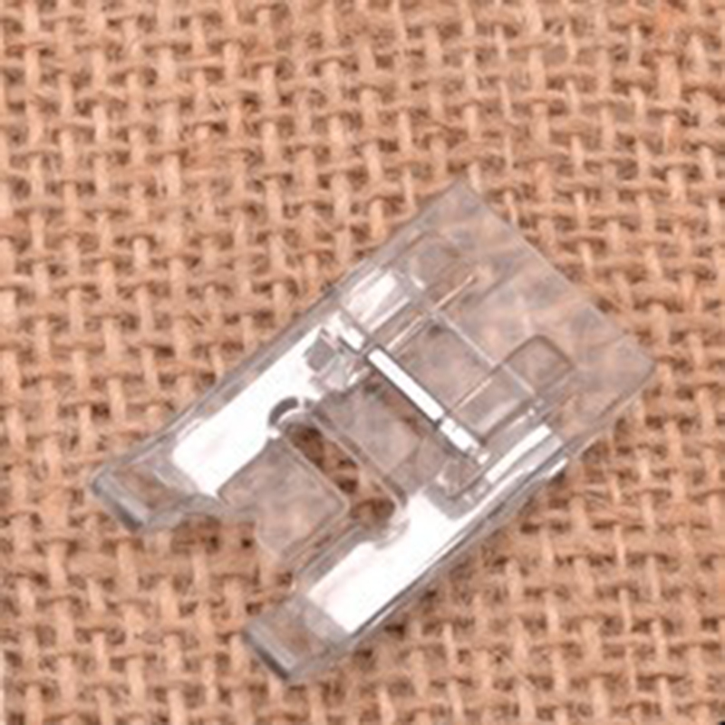 1Pcs Clear Plastic Fashion Pattern DIY Sewing Machine Foot Top Quality Fine Needle Patch Embroidery Presser Walking Foot 7303