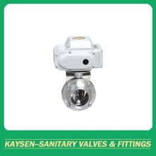 DIN Hygienic Electric Actuator Butterfly Valves Clamp end