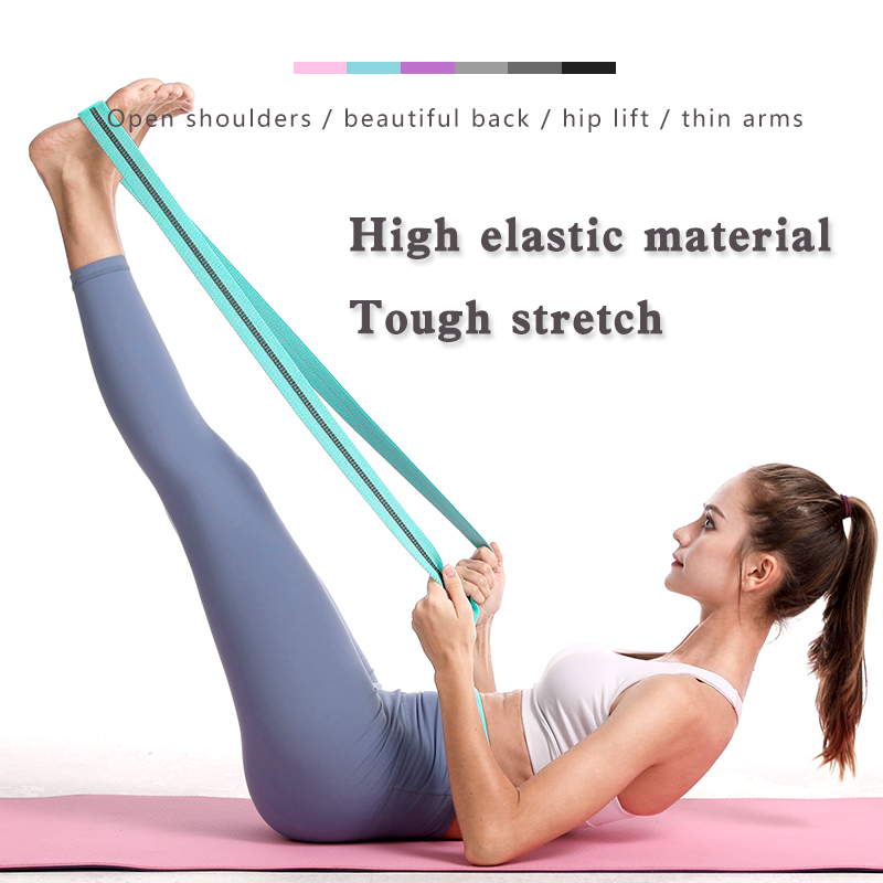 Yoga Pull Up Assist Bands Set Polyester Elastic Resistance Band Long Exercise Loop Bands for Gym Fitness Stretching Powerlifting