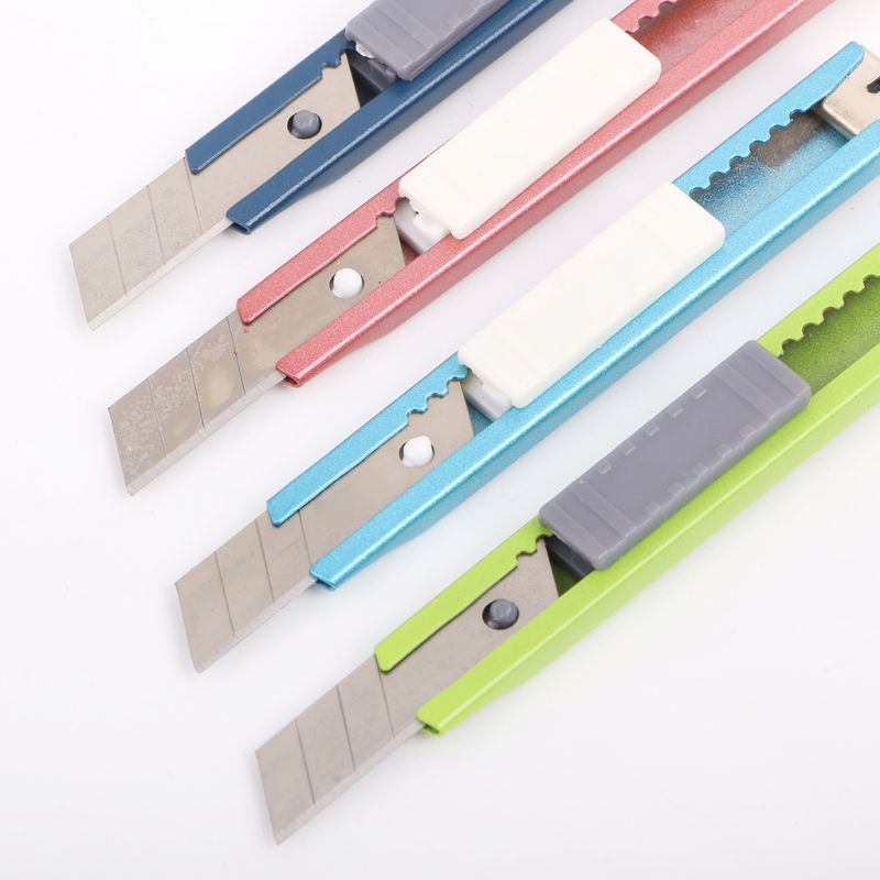 Stainless Steel Mini Utility Knife Cutter Razor Blade Tool Sharp Snap Off Knife Retractable