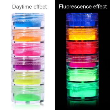 6Box/Set Fluorescen Gradient Nail Glitter Neon Powder Shinny Pigment Dust Power For UV Gel Polish DIY Nail Art Decorations