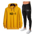 Fashion Letter Print Men Hoodie Suit Autumn Tracksuit Casual Sportsuit Hoodies Sportswear Sweatshirt+Pant Pullover 2 Piece Set