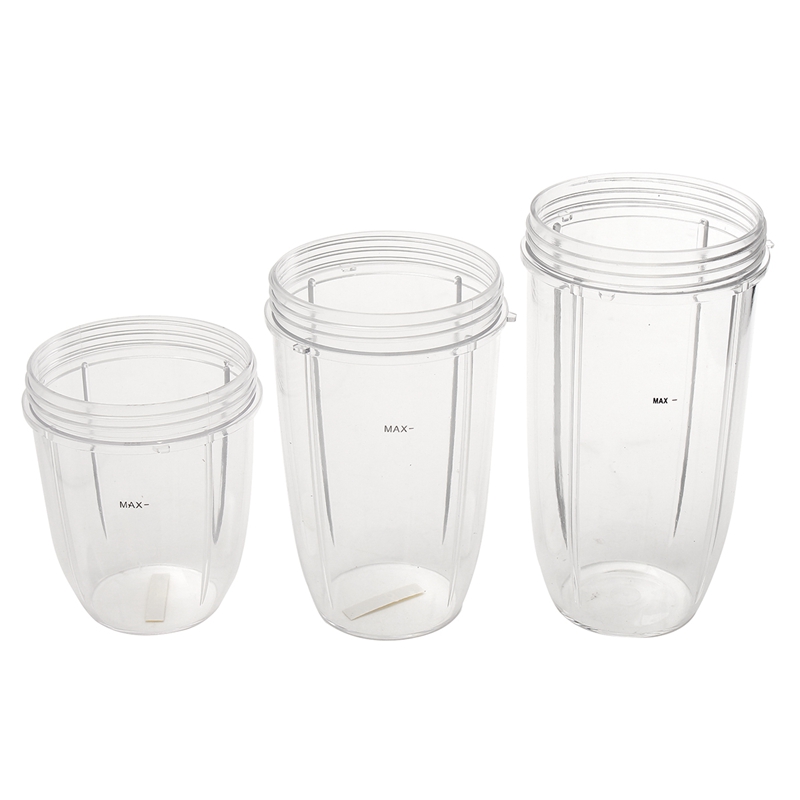 3Pcs Replacement Cups 32 Oz Colossal +24 Oz Tall +18oz Small Cup+3 Lids For Nutribullet Fruit Juicer Parts Kitchen Appliance B