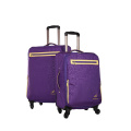 Purple colour waterfroof polyester soft luggage