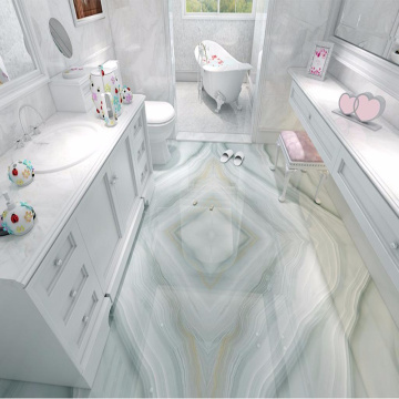 Custom Self-adhesive Floor Mural 3D Floor Tiles Modern Simple Marble Wallpaper Bathroom PVC Self-Adhesive Waterproof Floor Mural