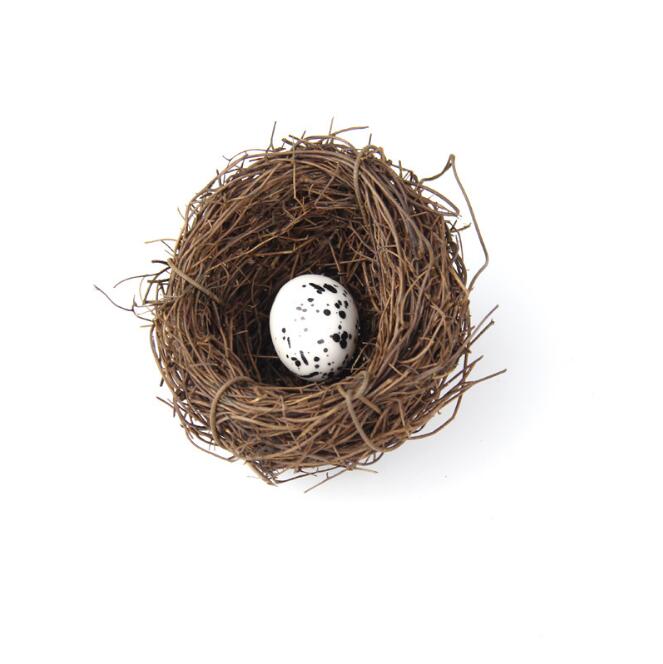 Artificial Nest Foam Mini PE Quail Egg Fake Bird's Nest for Wedding Home Yard Garden Decoration Children's DIY Craft for Easter