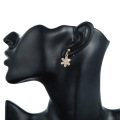 New Style Earrings, Feminine And Fresh Plum Earrings, Simple And Fashionable Wild Inlaid AAA Zircon Flower Earrings