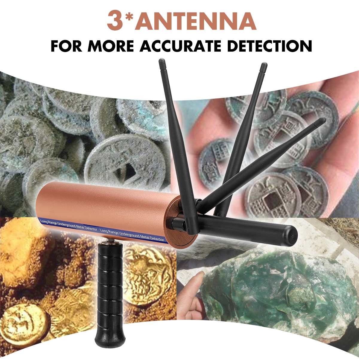 AKS 3D Metal Detector Detective 1200m Long Range Gold Underground Detector Portable Treasure Digger Scanner Hunter Finder Seeker