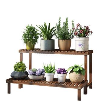 Flower Rack Indoor Solid Wood Anticorrosive Living Room Balcony Province Space Plant Rack Flower Rack Green Lotus Multi-layer Be