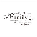 % Family where life begins love nevev ends quote wall stickers flower butterfly bird vinyl home decoration bedroom living room