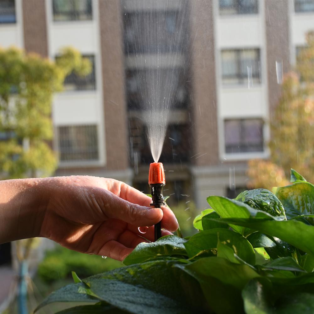 20PCS Misting Nozzle Emitter Atomizing Sprayer Drip Irrigation w/ 4/7mm SINGLE/DOUBLE BARBED 6mm Connector Sprinkler Greenhouses