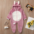 Newborn Jumpsuit Coat Baby Boys Girls 2020 Fashion Winter Thick Cute Ear Fleece Romper Warm Zipper Outwear Children's Clothes