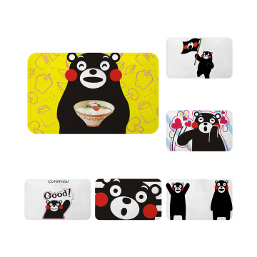 Kumamon Japan Bear Happy Ambassador Mat Bath Carpet Decorative Anti-Slip Mats Room Car Floor Bar Rugs Door Home Decor Gift