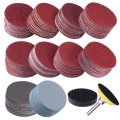 GTBL 200Pcs 50mm 2 Inch Sander Disc Sanding Discs 80-3000 Grit Paper with 1Inch Abrasive Polish Pad Plate + 1/4 Inch Shank for R