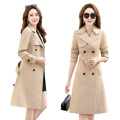 2020 Autumn New Women's Casual Trench Coat With Belt Oversize Double Breasted Vintage Long Windbreaker Female Outwear Loose P348