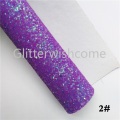 Glitterwishcome 21X29CM A4 Size Neon Glitter Fabric, Chunky Glitter Leather, Faux Leather fabric Vinyl for Bows, GM574A