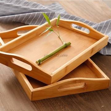 Serving Tray Bamboo With Handles Tea Tray Bar Tray Breakfast Tray Food Tray