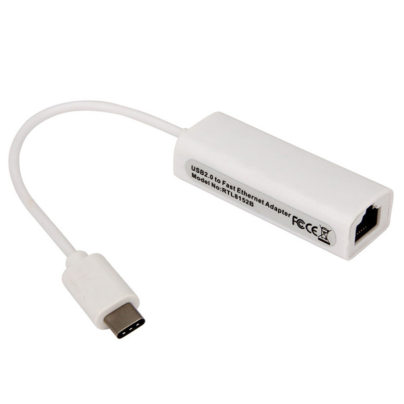 10/100Mbps For MacBook Windows 7/8/10 Type C Ethernet USB C Ethernet Adapter Network Card USB-C To Ethernet RJ45 Lan