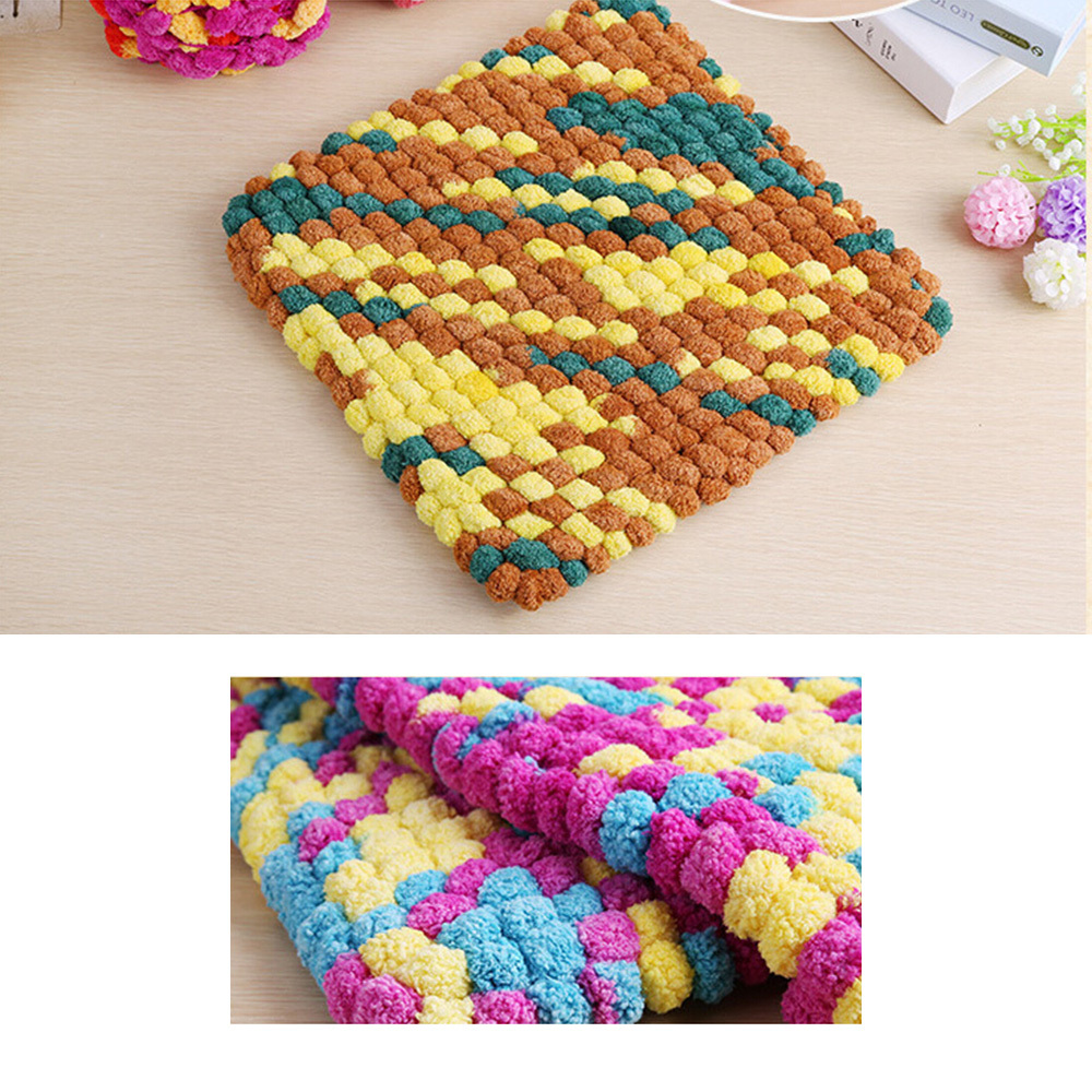 Original 135g Thick Woolen Big Pom Pom Yarn Soft Yarn Hand Knitting Crochet Yarn