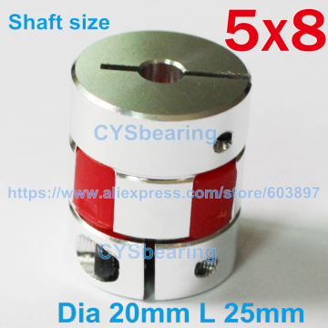 5mm to 8mm Flexible jaw spider coupler stepper motor shaft coupling 5*8mm Diameter 20mm Length 25mm