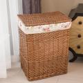 Storage Basket Dirty Clothes Large Storage Box Wicker Mesh Toy Clothes Organizer Basket Laundry Hamper With Lid Home Decoration