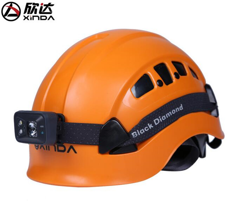 Xinda Professional Mountaineer Downhill Climbing Helmets Outdoor Camping Tunnel Cable Drop Rescue Helmet Drifting Protection