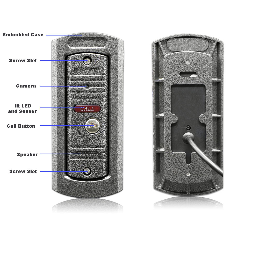 7" inch LCD Video Doorbell Monitor Intercom 1200TVL Outdoor Camera IP65 Door Phone Night Vision Unlock Intercom System SD Record