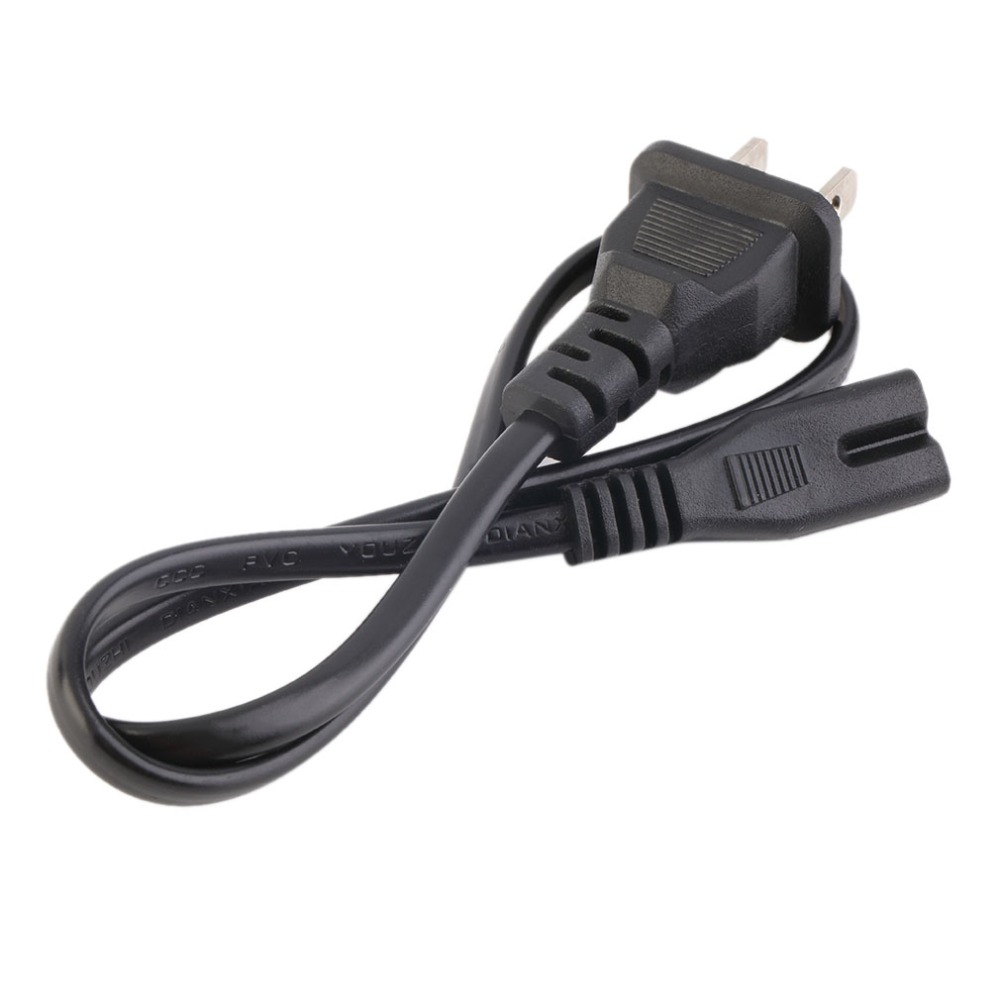 Power Cords AC Power Supply Adapter Cord Cable Connectors 2 pin 2-prong 50cm US Plug