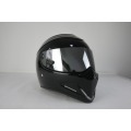 The Grand Tour Stig Helmet / Motorcycle Motorbike Carting Helmet / Bright Black Color & Silver Visor Helmet + SIMPSON Sticker