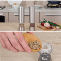 2 In 1 Stainless Steel Electric Pepper Salt Spice Mill Grinder Seasoning Kitchen Tools Grinding For Cooking Restaurants