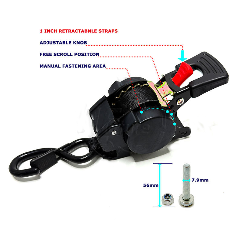 Retractable Rachet Tie Down Strap3