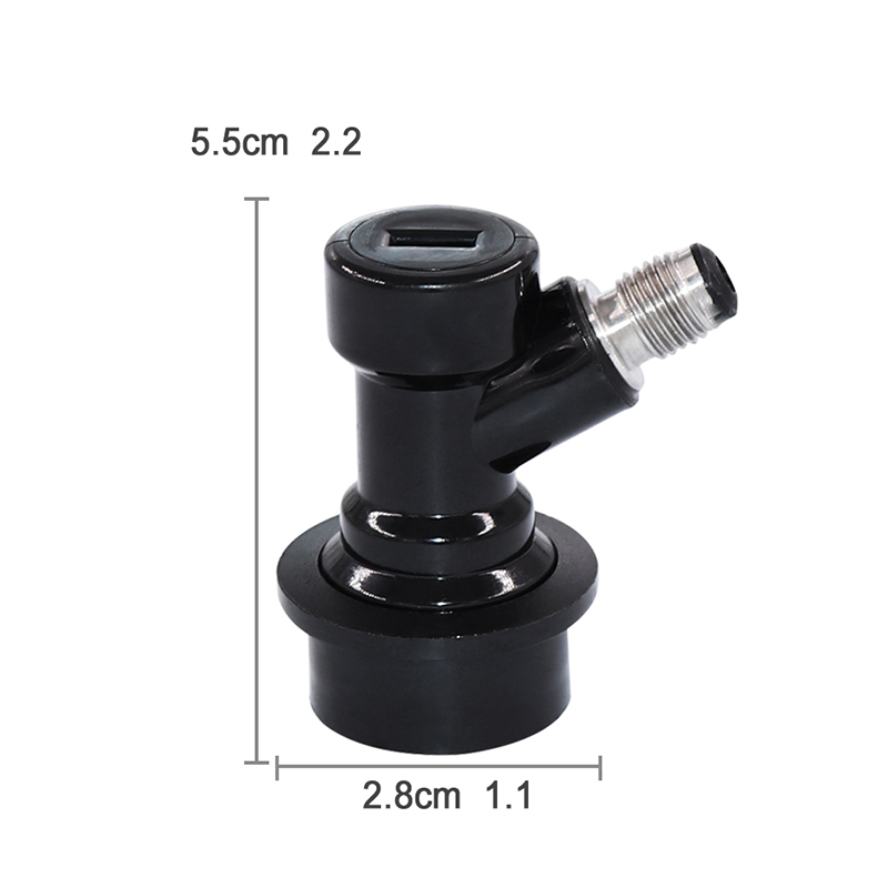Ball Lock Quick Disconnect Gas & Liquid Corny Keg Fittings, MFL 1/4`` Threaded Ball Lock Homebrew Keg