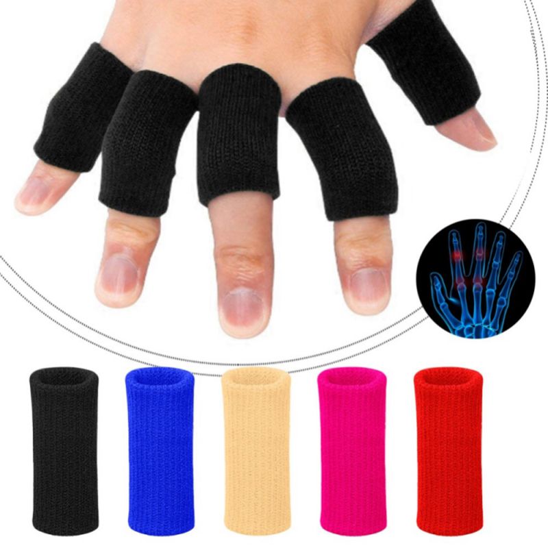 10pcs/set Finger Sleeves Washable Protective Fingertip Guard Braces Support Sports Protector Cover For Volleyball Badminton New