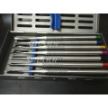 7 Pcs Set Dental Implant Instrument Stainless Steel Luxating Root Elevator with Case Dentist Instruments Tool Teeth Extraction