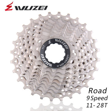 WUZEI 9S 18S 27S Speed 11-28T Free Wheels Road Bicycle Flywheel Steel 9 Speed Cassette Sprocket Compatible for Parts 3500 R3000