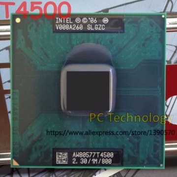 Original Intel Pentium CPU T4500 (1M Cache, 2.30GHz, 800MHz FSB) 35W PGA478 laptop processor free shipping