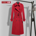 2020 Autumn Women Classic Double Breasted W220Long Trench Coat With Belt British Style Ladies Windbreaker Female Overcoat 5XL W2