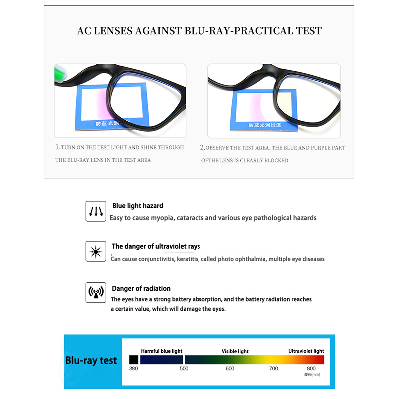 Pro Acme Computer Glasses for Men Square Metal Frame Anti Blue Light Glasses Blue Light Blocking Glasses Gaming Glasses PC1538
