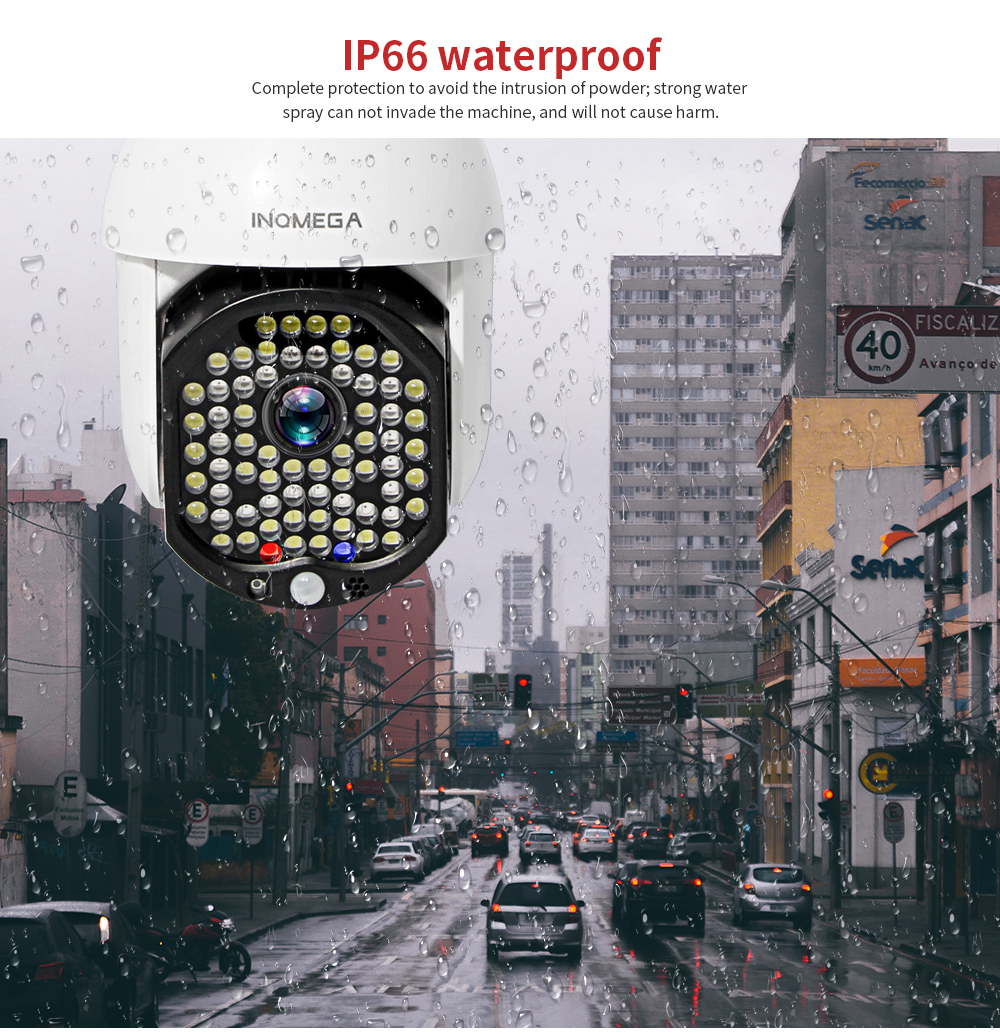 INQMEGA Wifi Camera 1080P Cloud PTZ Speed Dom Waterproof 2MP Full Color CCTV Security Surveillance IP Camera 4X Digital Zoom