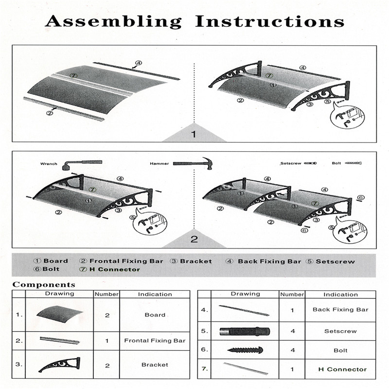 Ship to Europe Window Awning Patio Cover Canopy Door Window Awning Gazebos Outdoor Door Canopy Awning Tent Garden Supplies HWC