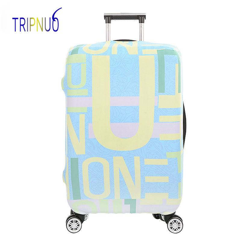 TRIPNUO Leaves Thickest Elastic Luggage Cover Zipper Suit For 18-32 inch Trunk Case Travel Suitcase Protective Covers