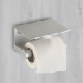 Aluminum Toilet Paper Holder With Phone Shelf Bathroom Tissue Holder Toilet Paper Roll Holder Bathroom Storage Rack Accessory
