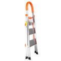 Non-slip 3-Step Aluminum Ladder Folding Platform Stool 330 lbs Load Capacity Orange Ladder Household