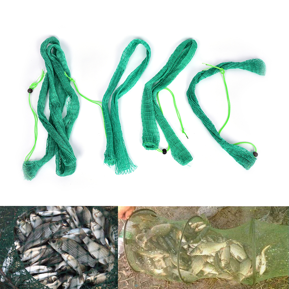 3m/2m/1.5m/1m HOT!green Thick Wire Made Fishing Net Bag Fish Mesh Protection Pocket Net Fishing Tackle Super Long