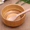 1pc Creative Kitchen Chinese Bamboo Bowl Round Ecologic Spice Natural Handcrafted Wooden Dip Bowl Kitchen Gadget Set Tool