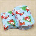 Pillow box with window 50/100pcs 8x5.5x2cm DIY paper gift box merry christmas style snowman with gifts party /wedding packing
