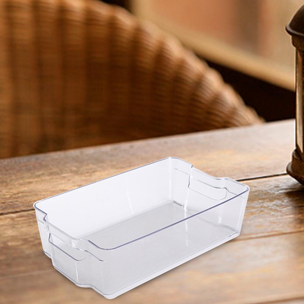 Clear Pantry Organizer Bins Household Plastic Food Storage Basket Box for Kitchen Countertops Cabinets Refrigerator Freezer #2W