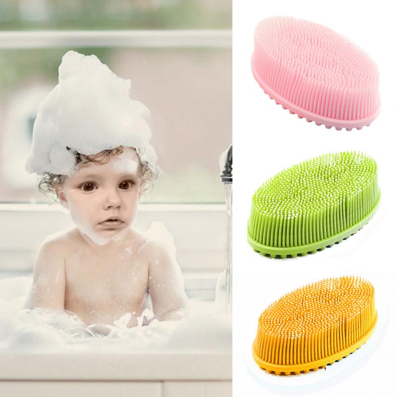 Puff Scalp Shampoo Baby Exfoliating Bubbles Soft Shower Scrubber Bathroom Massage Body Silicon Bath Brush Home Bathroom Suuplies